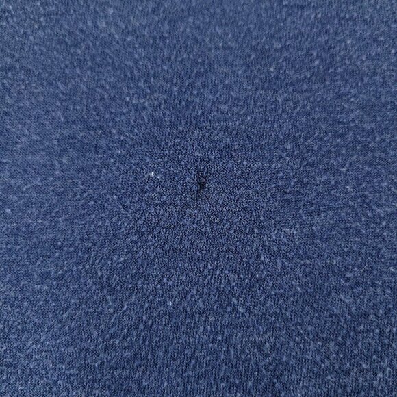 Prana Shirt Women Medium Blue Patch Logo Round Neck Long Sleeve Pocket Pullover - Picture 7 of 15